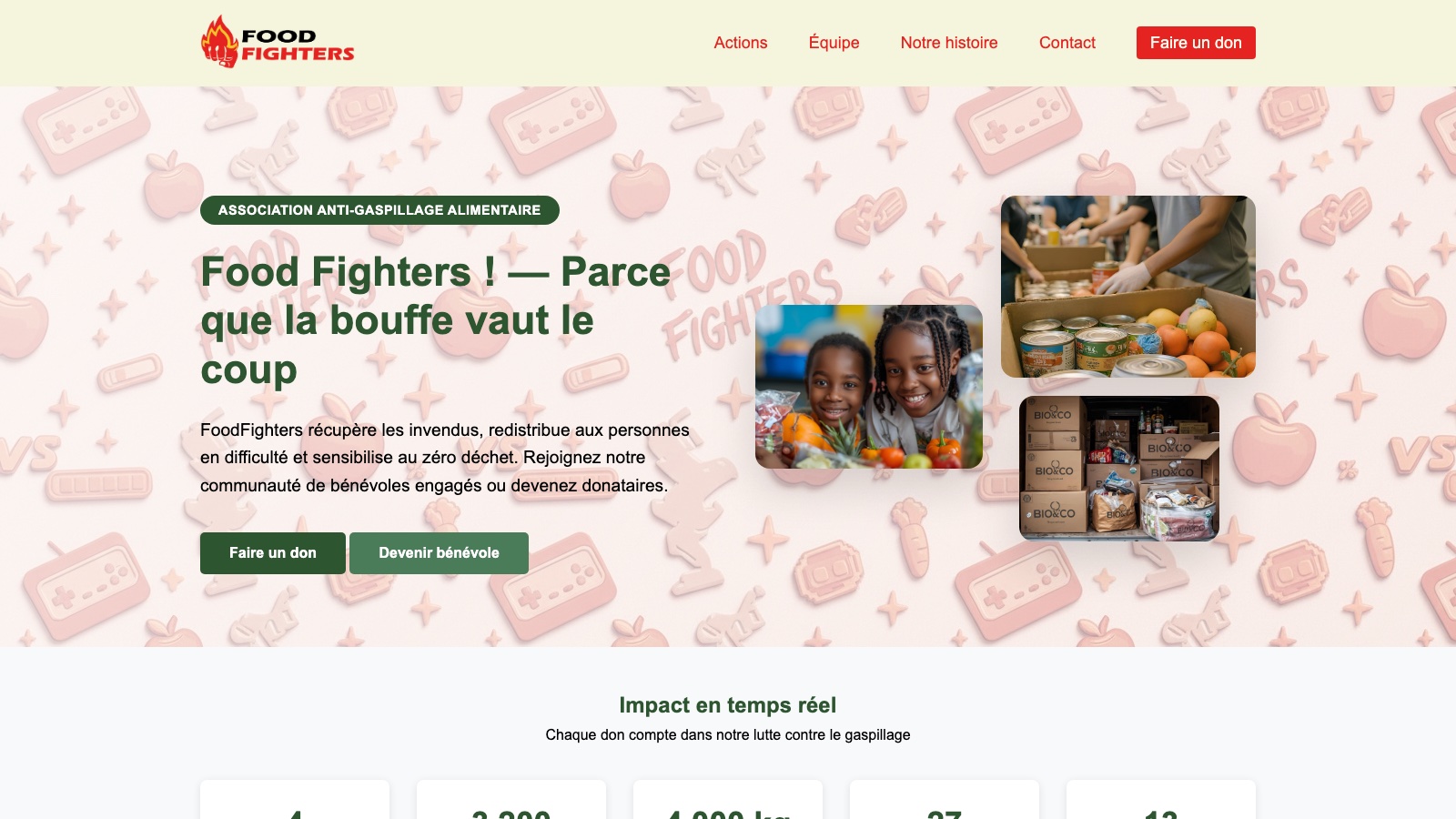 Aperçu du projet FoodFighters