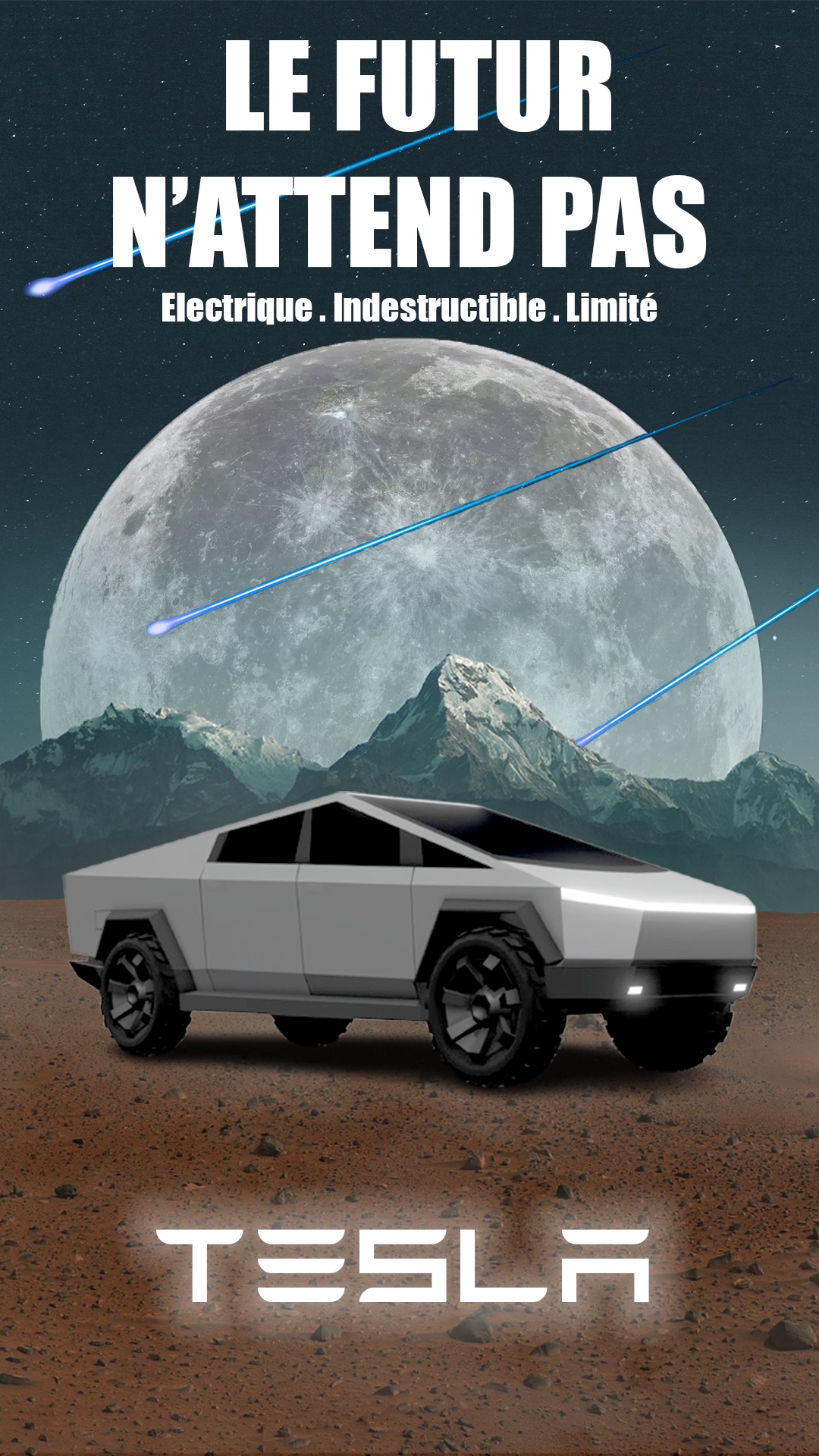 Montage publicitaire Tesla